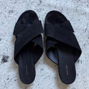 Mansur Gavriel Black Suede Sandals - Sz 41